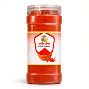 Shudhik Morich Chili Powder in a 500g packet, vibrant red spice for flavorful cooking, made from pure dried chilies.