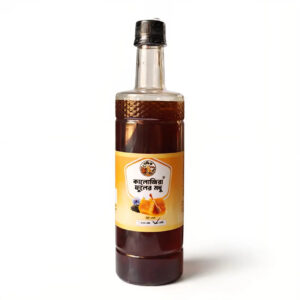 Pure black seed honey by Shudhik, 1kg jar, showcasing the rich color and smooth texture of raw, natural honey from kalojira flowers.