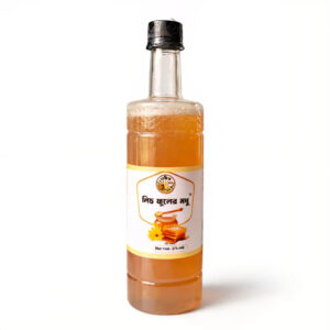 Shudhik Lichu Flower Honey in a 1kg jar, raw honey with golden color and floral aroma, fresh honey from lichu blossoms.