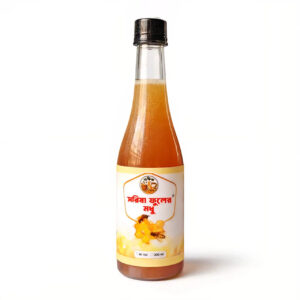 Pure Shudhik mustard flower honey in a jar, showcasing golden raw honey from mustard flowers, 500g.